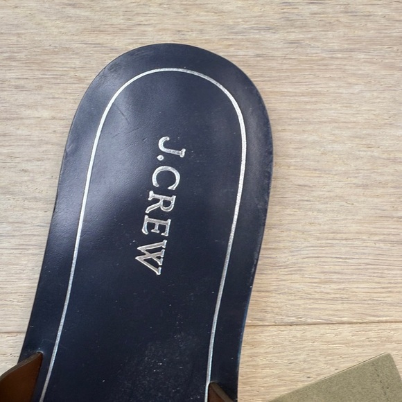 J. Crew Metallic Silver Cross Strap Sandals - Picture 2 of 4